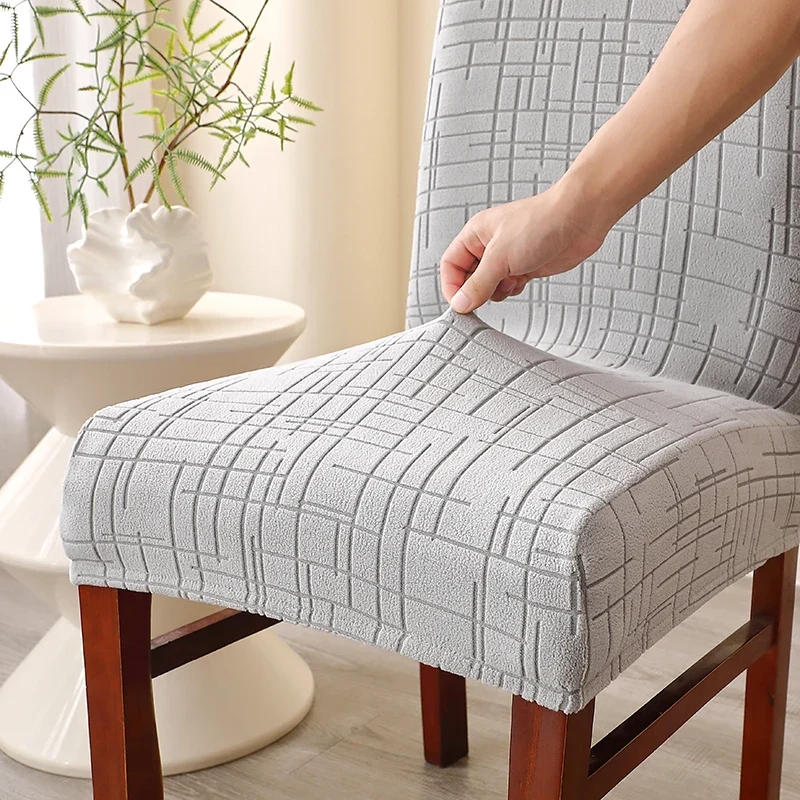 Housse de Chaise Alba – Gris Clair Extensible