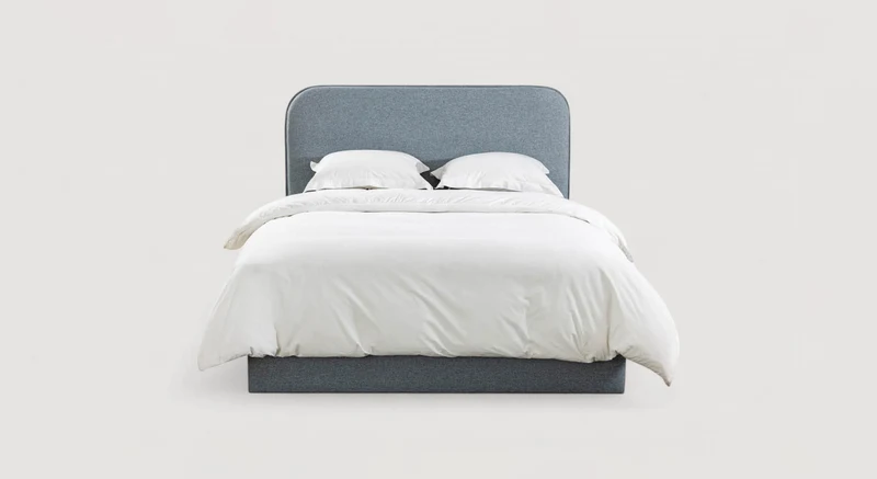 Pack lit coffre, matelas et tête de lit MAEL