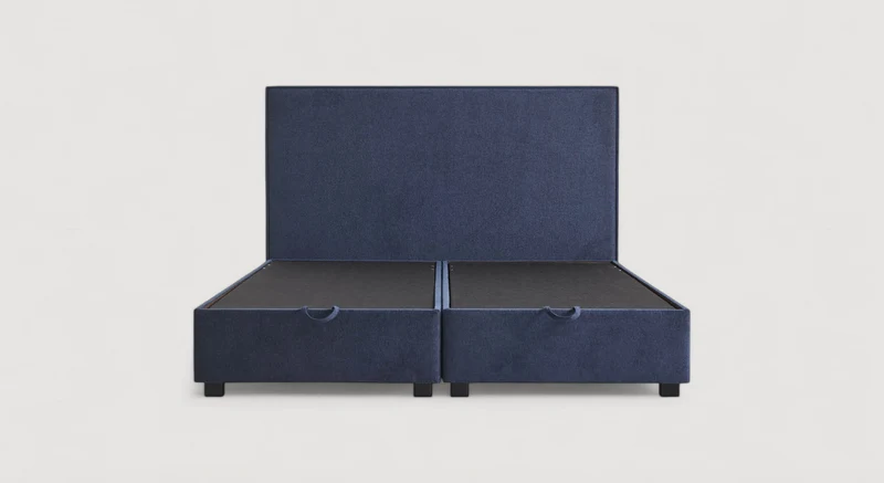 Pack lit coffre, matelas et tête de lit NINA Margon Basic Marine