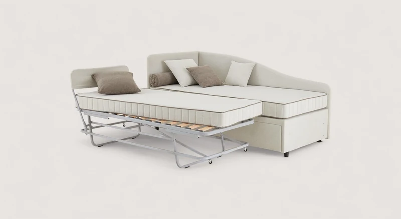 Lit gigogne méridienne BRENDA Guard Natural / Guard/12-Taupe