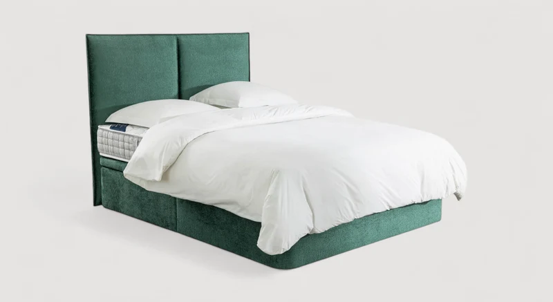 Pack lit coffre, matelas et tête de lit TROUVILLE