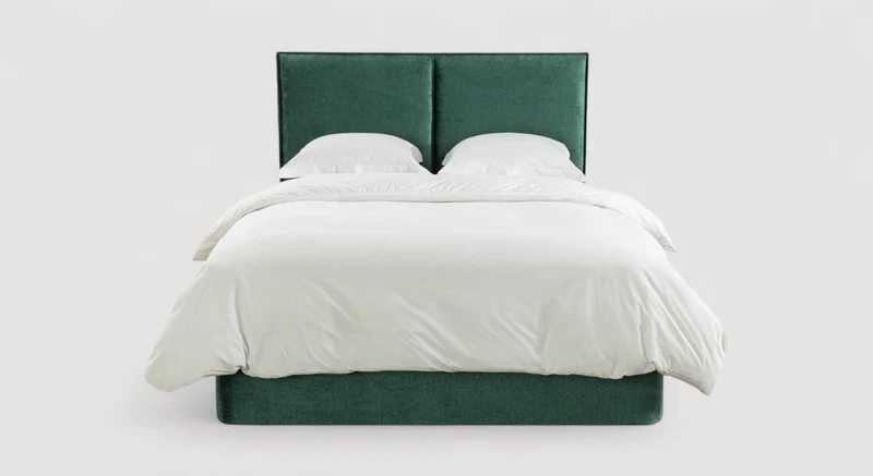 Pack lit coffre, matelas et tête de lit TROUVILLE