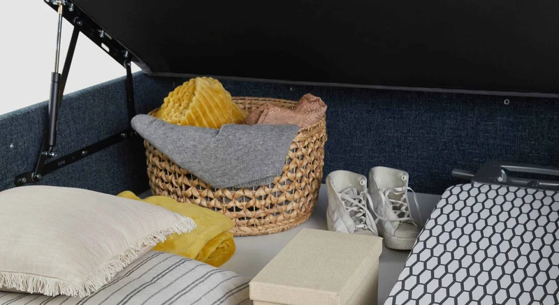 Pack lit coffre, matelas et tête de lit ELISE