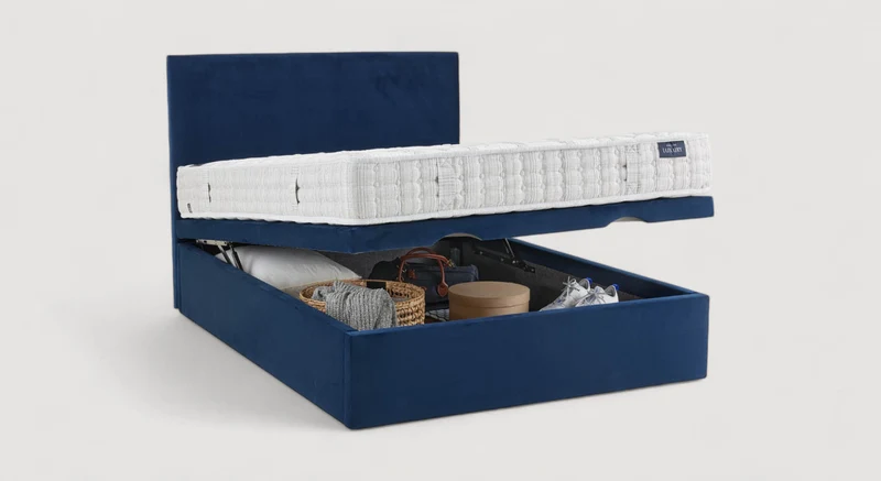 Pack lit coffre, matelas et tête de lit ESTEREL