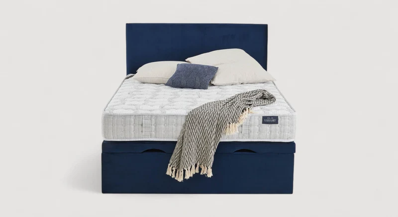 Pack lit coffre, matelas et tête de lit ESTEREL