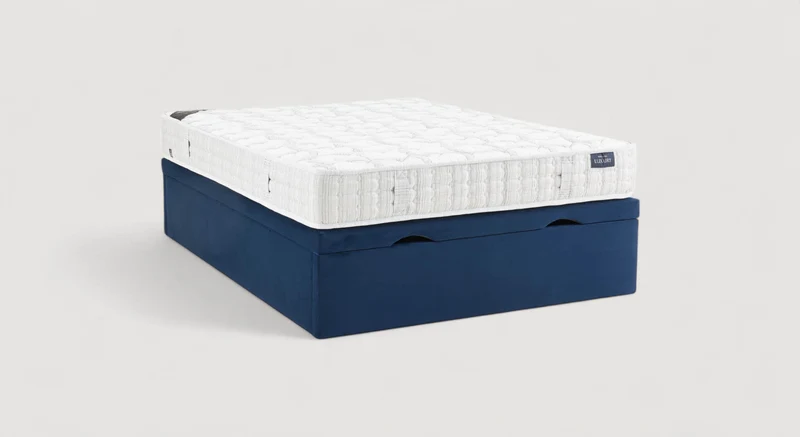 Pack lit coffre, matelas et tête de lit ESTEREL