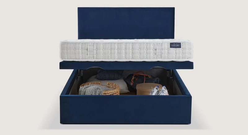 Pack lit coffre, matelas et tête de lit ESTEREL