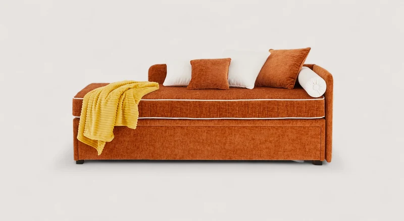 Lit gigogne NOLAN Margon Basic Brick / Cotton Touch/514-White