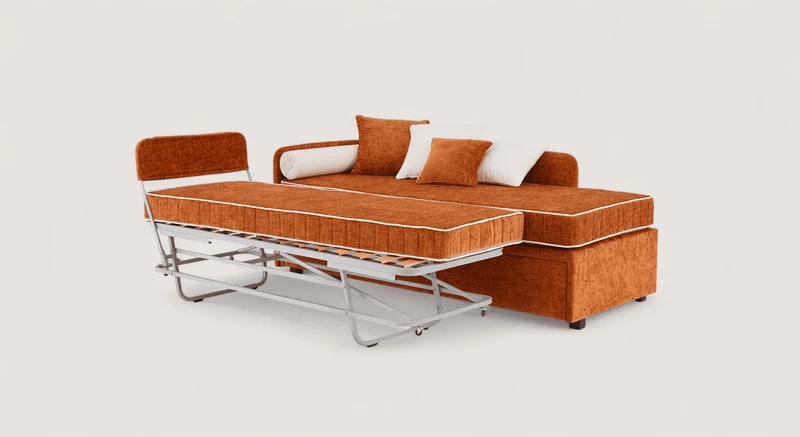 Lit gigogne NOLAN Margon Basic Brick / Cotton Touch/514-White