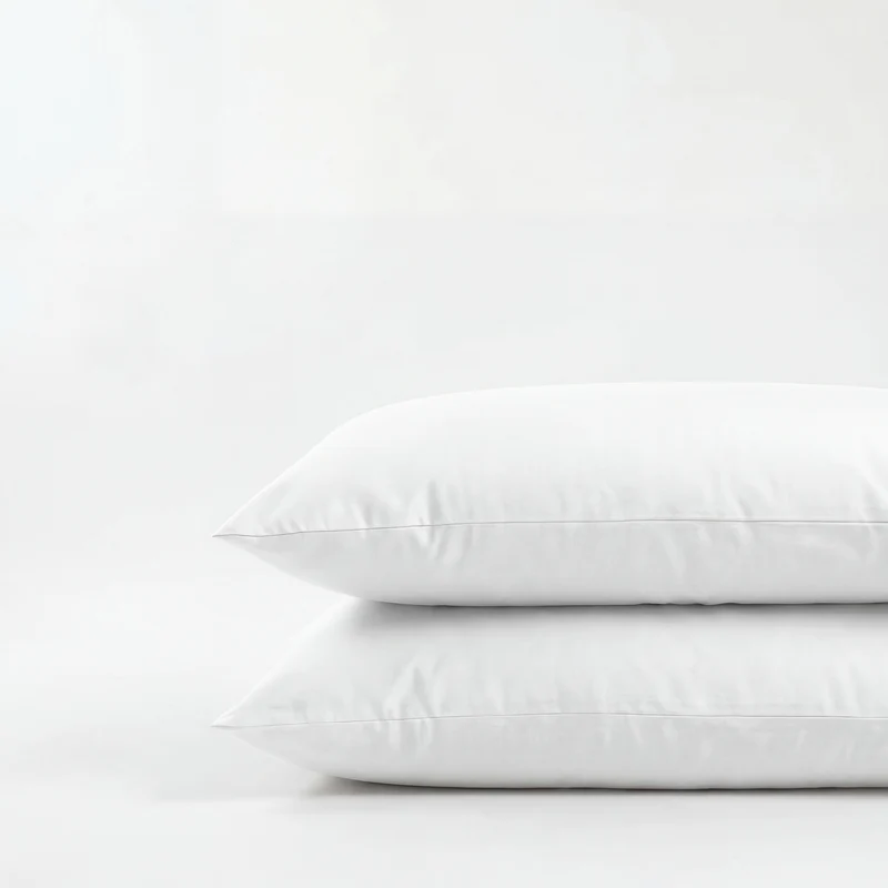 Taies d'oreiller X2 en Satin de coton - Blanc