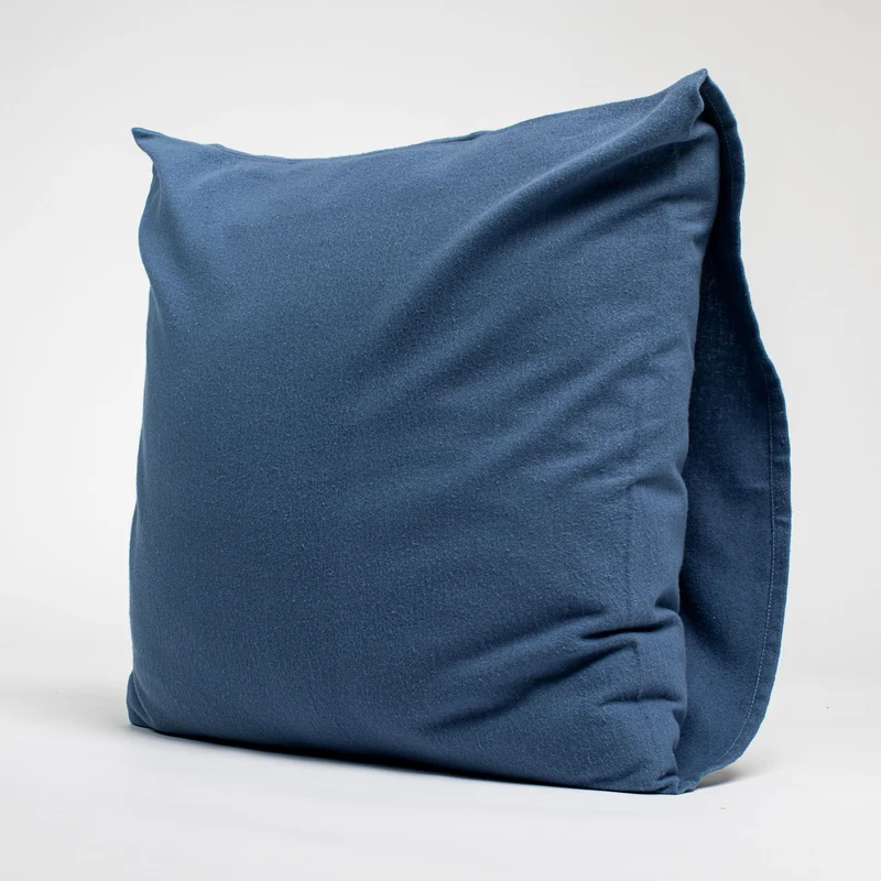 Taies d'oreiller X2 en Flanelle de coton - Bleu nuit