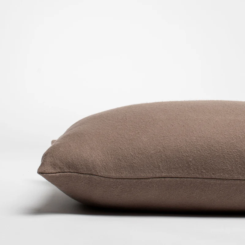 Taies d'oreiller X2 en Flanelle de coton - Marron