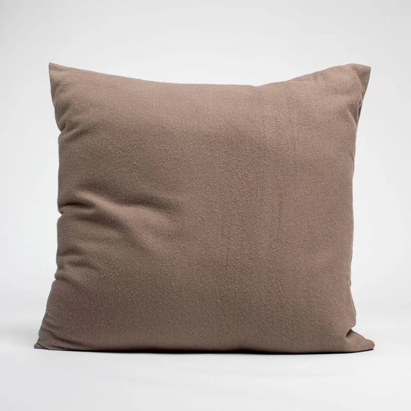 Taies d'oreiller X2 en Flanelle de coton - Marron