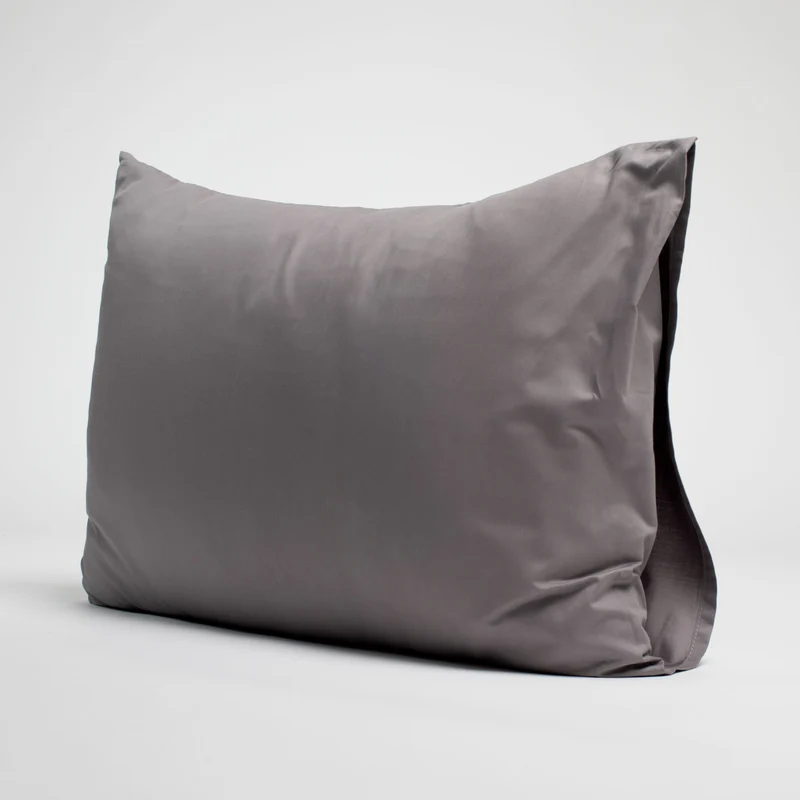 Taies d'oreiller X2 en Satin de coton - Cendre