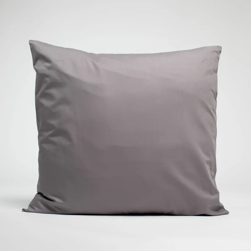 Taies d'oreiller X2 en Satin de coton - Cendre