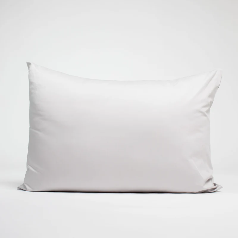 Taies d'oreiller X2 en Satin de coton - Blanc argenté