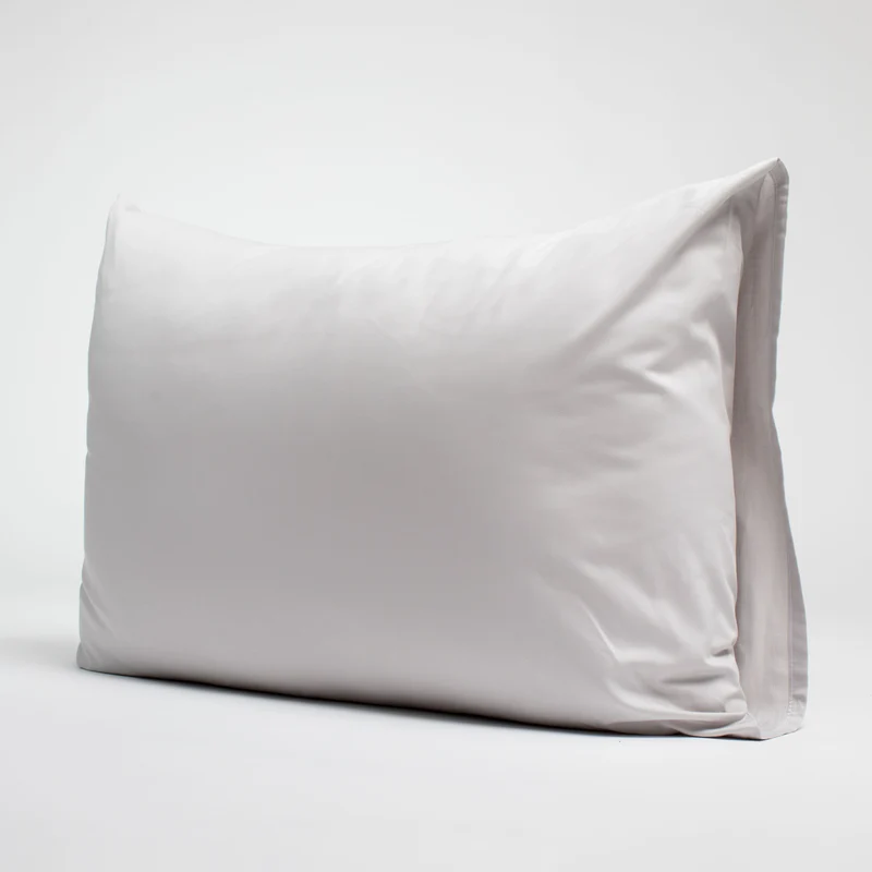 Taies d'oreiller X2 en Satin de coton - Blanc argenté