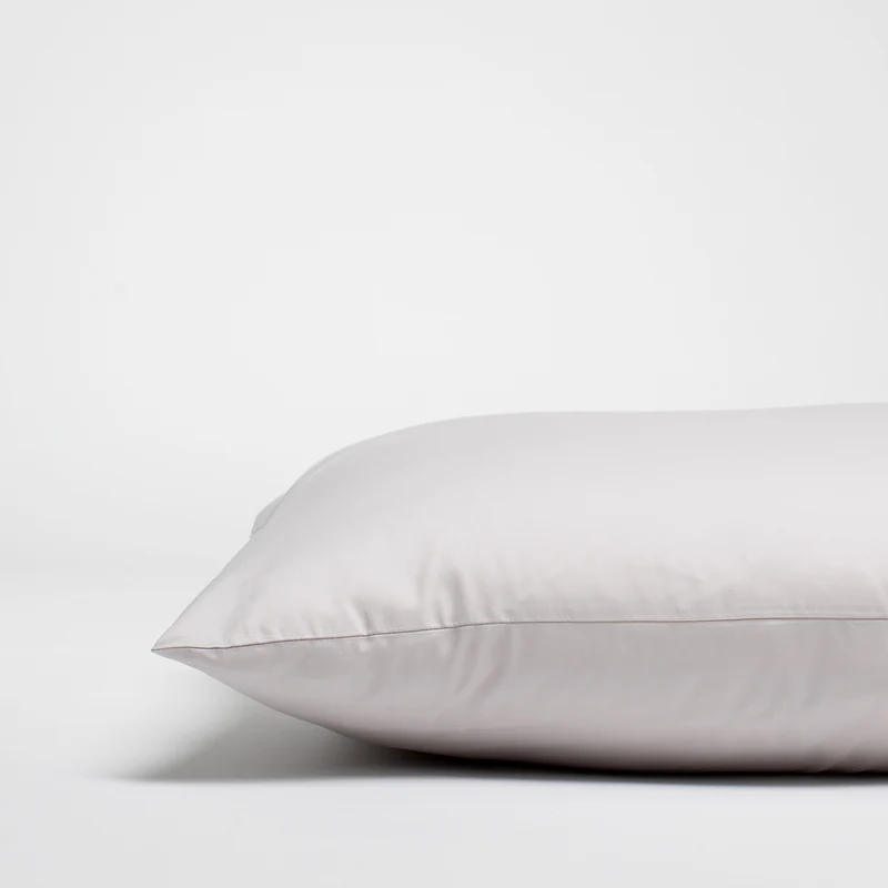 Taies d'oreiller X2 en Satin de coton - Blanc argenté