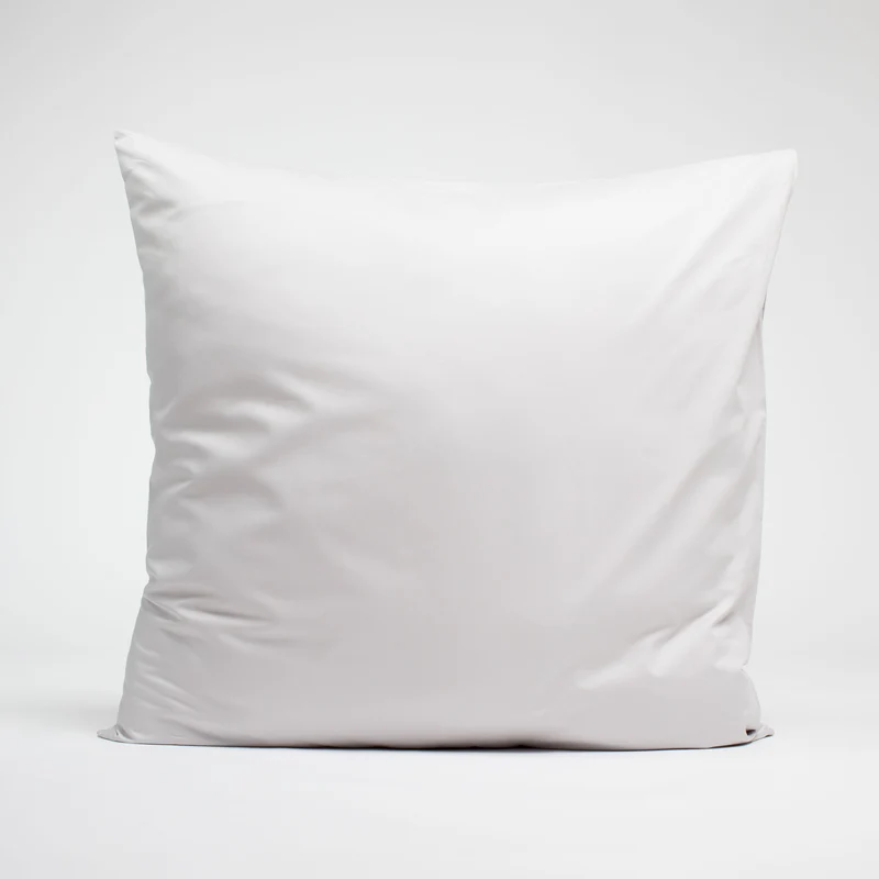 Taies d'oreiller X2 en Satin de coton - Blanc argenté