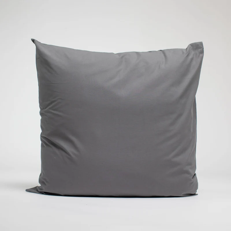 Taies d'oreiller X2 en coton - Gris souris