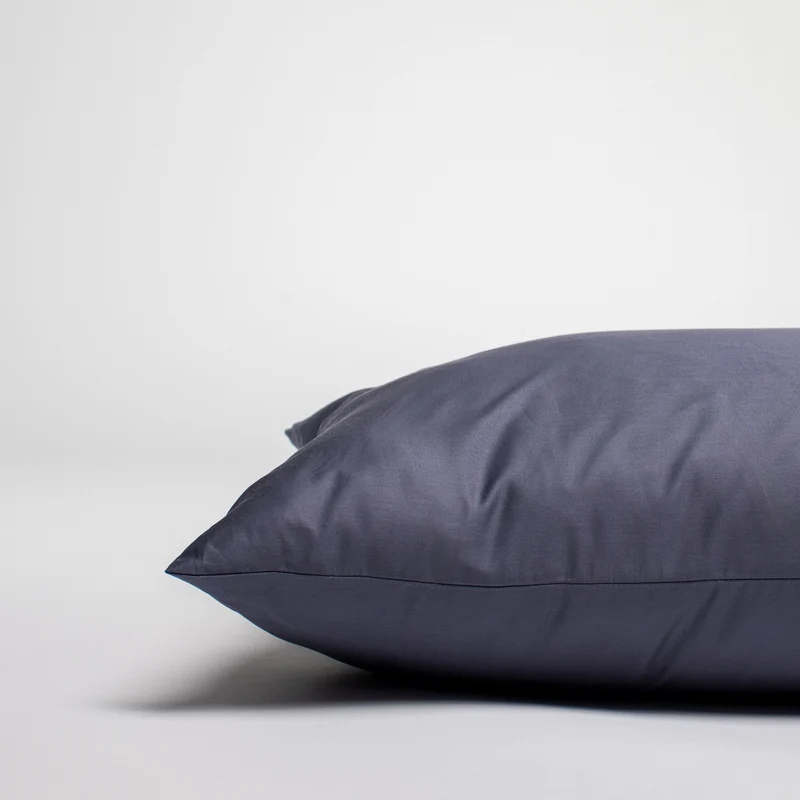 Taies d'oreiller X2 en Satin de coton - Bleu nuit