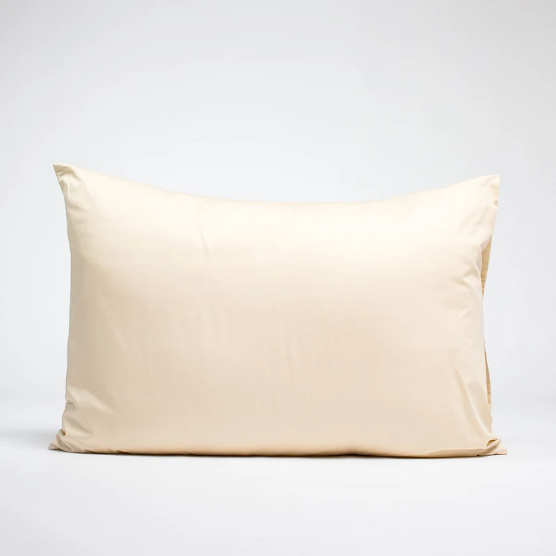 Taies d'oreiller X2 en Satin de coton - Beige ivoire