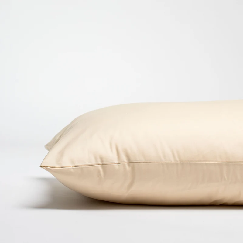 Taies d'oreiller X2 en Satin de coton - Beige ivoire