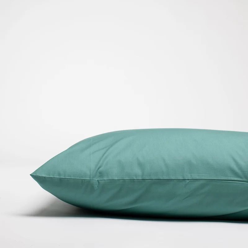Taies d'oreiller X2 en Percale de coton - Emeraude