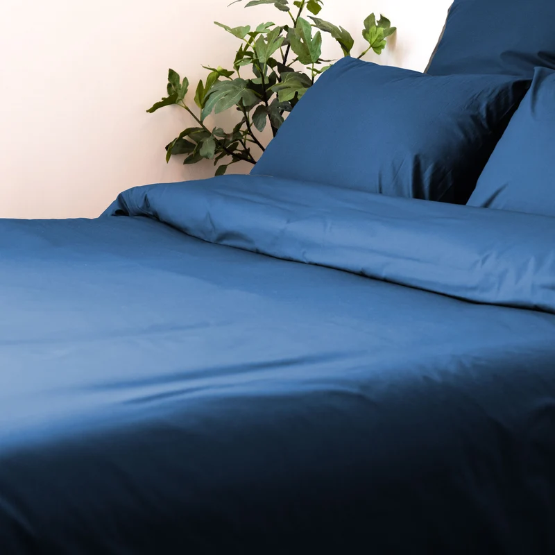 Housse de couette en Percale de coton - Bleu marine