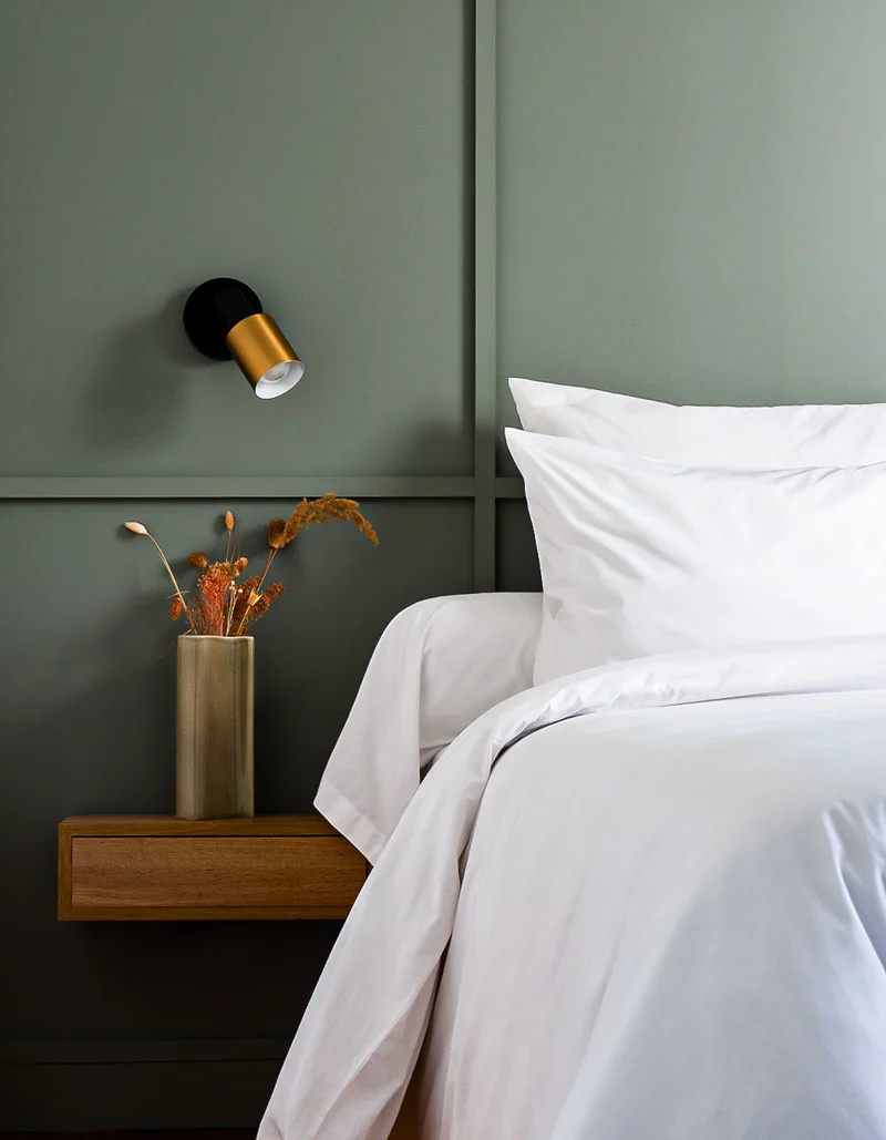 Parure de lit en Percale de coton - Blanc