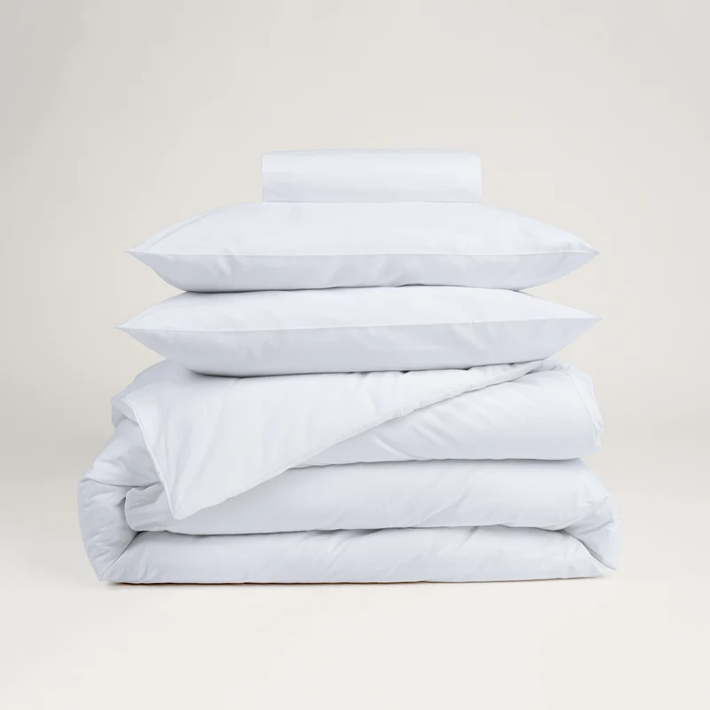 Parure de lit en Percale de coton - Blanc