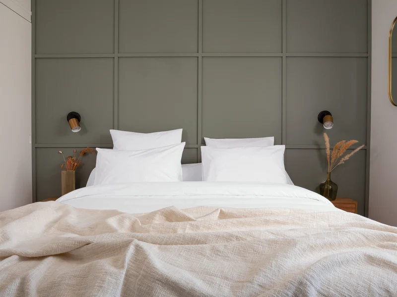 Parure de lit en Percale de coton - Blanc