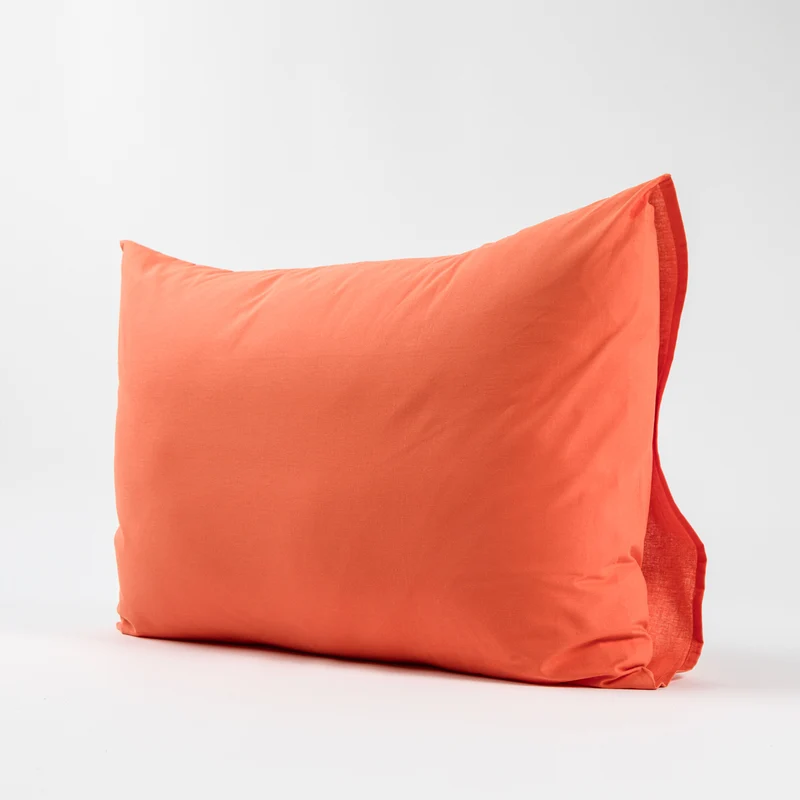 Taies d'oreiller X2 en Coton - Orange