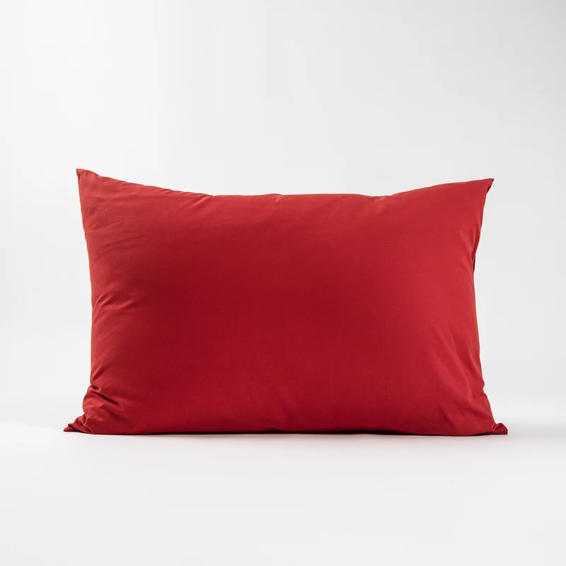 Taies d'oreiller X2 en Coton - Rouge