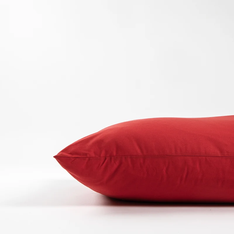Taies d'oreiller X2 en Coton - Rouge