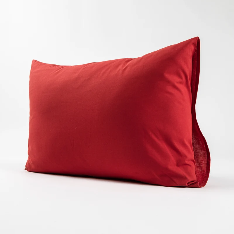 Taies d'oreiller X2 en Coton - Rouge