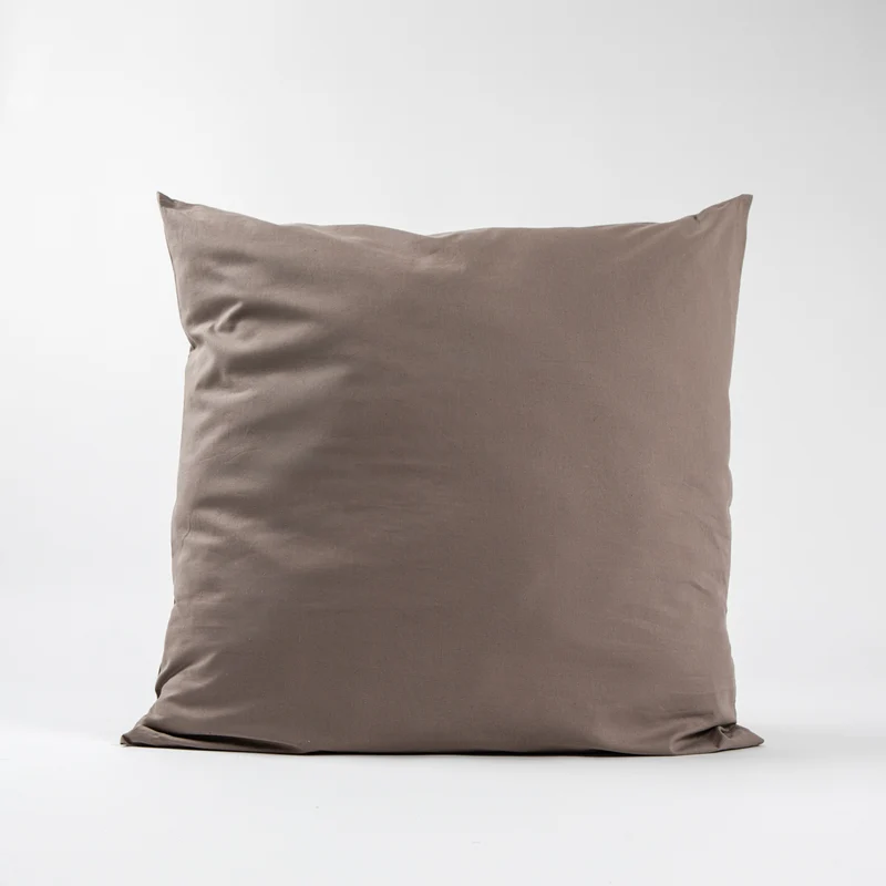 Taies d'oreiller X2 en Coton - Marron taupe