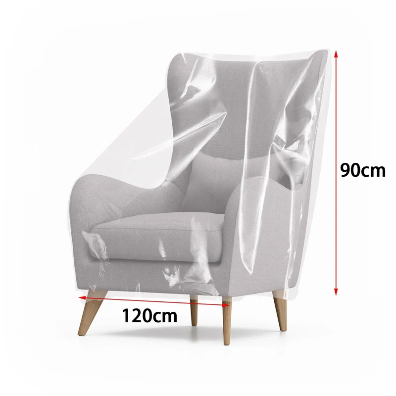 Housse de protection fauteuil et canapé en plastique transparent 100% imperméable