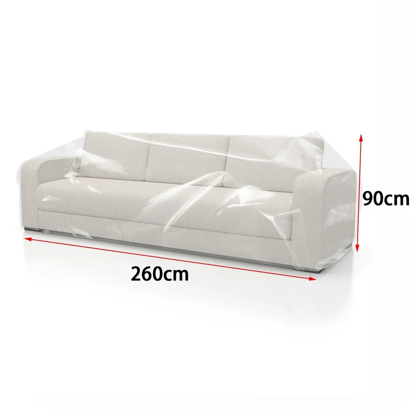 Housse de protection fauteuil et canapé en plastique transparent 100% imperméable