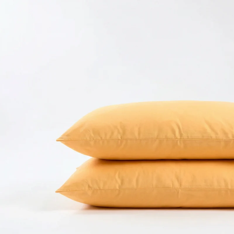 Taies d'oreiller X2 en Coton - Jaune