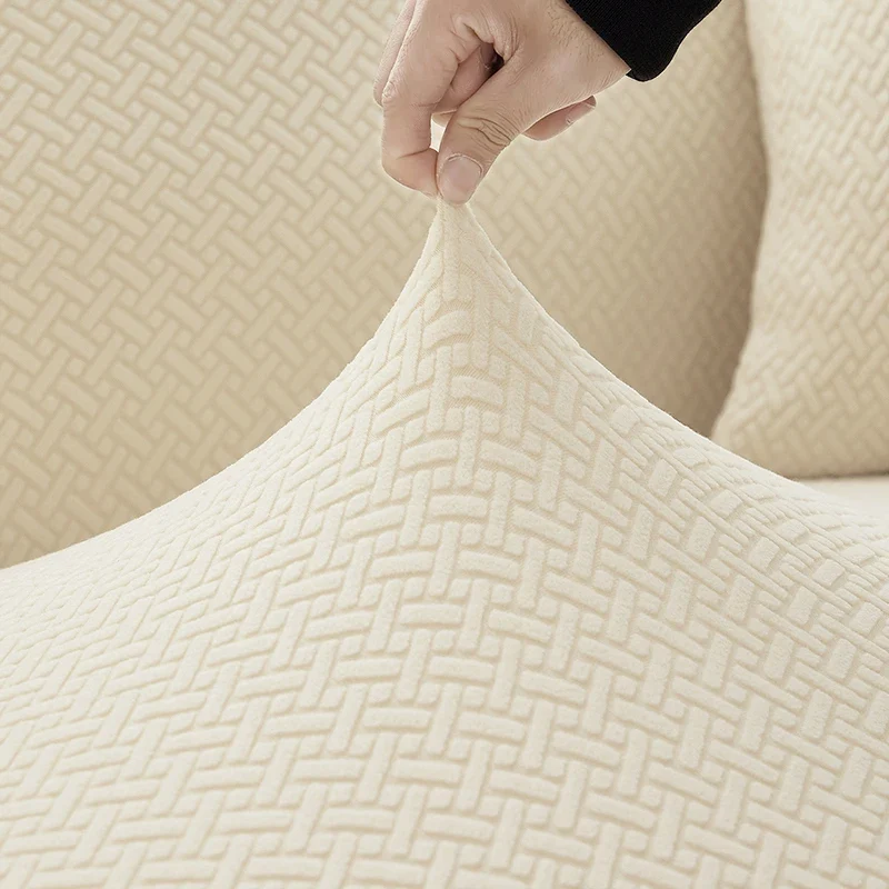 Housse de canapé extensibles en velours damassé 1, 2, 3, 4, 5 places