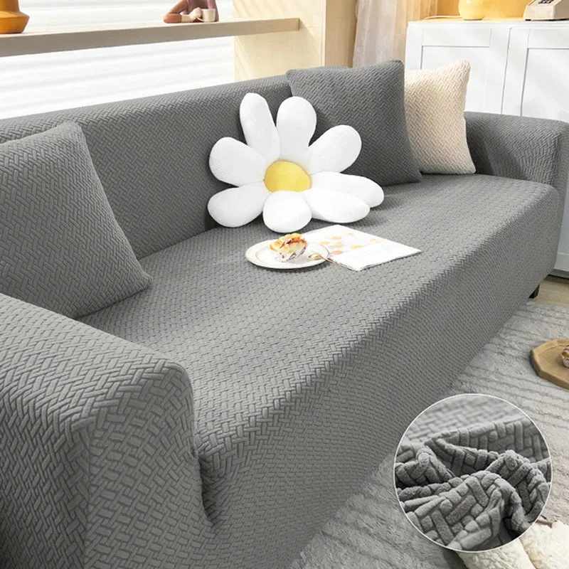 Housse de canapé extensibles en velours damassé 1, 2, 3, 4, 5 places