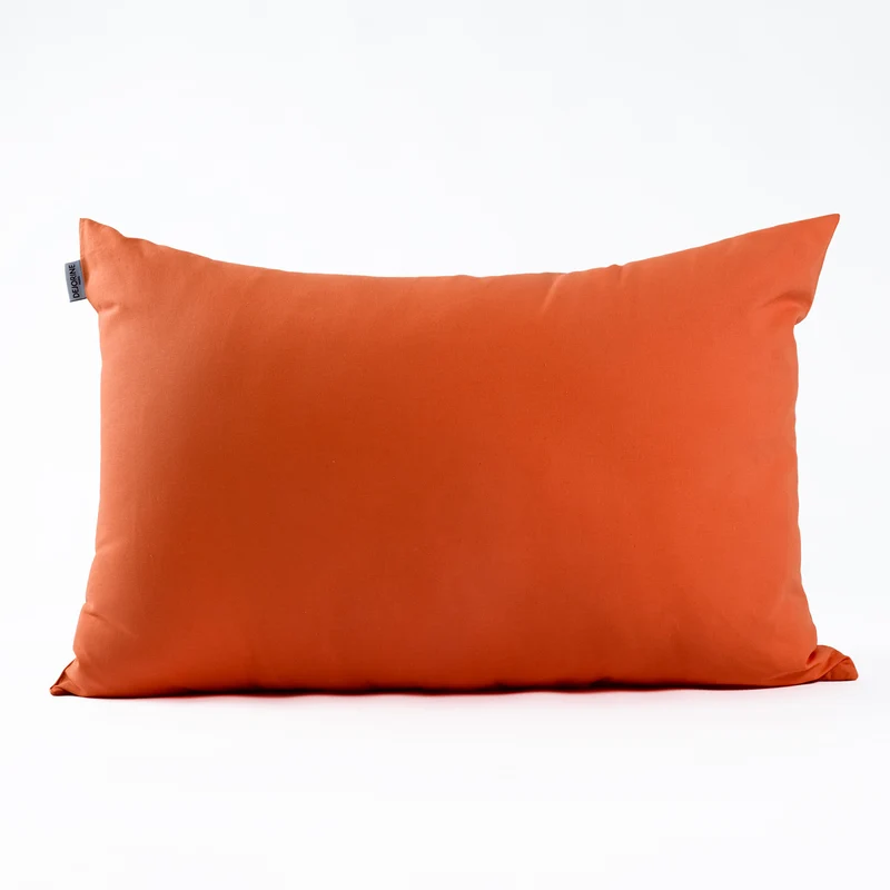 Housse de coussin unie en Coton - Orange