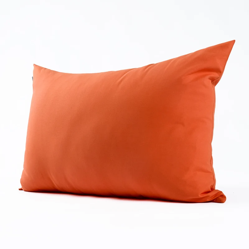 Housse de coussin unie en Coton - Orange