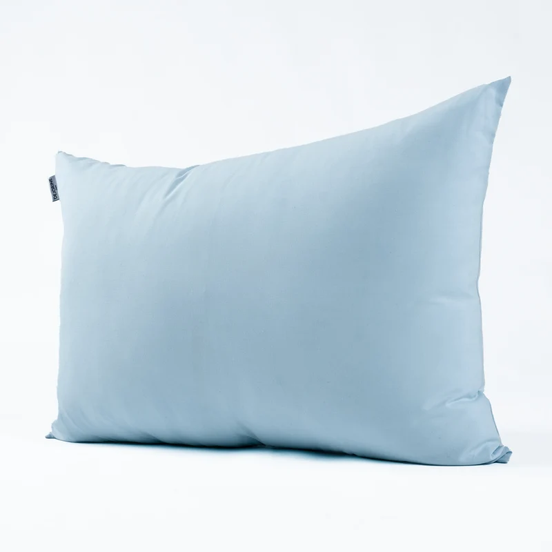 Housse de coussin unie en Coton - Bleu ciel