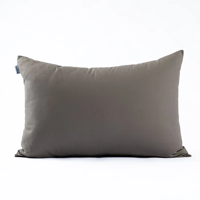 Housse de coussin unie en Coton - Marron