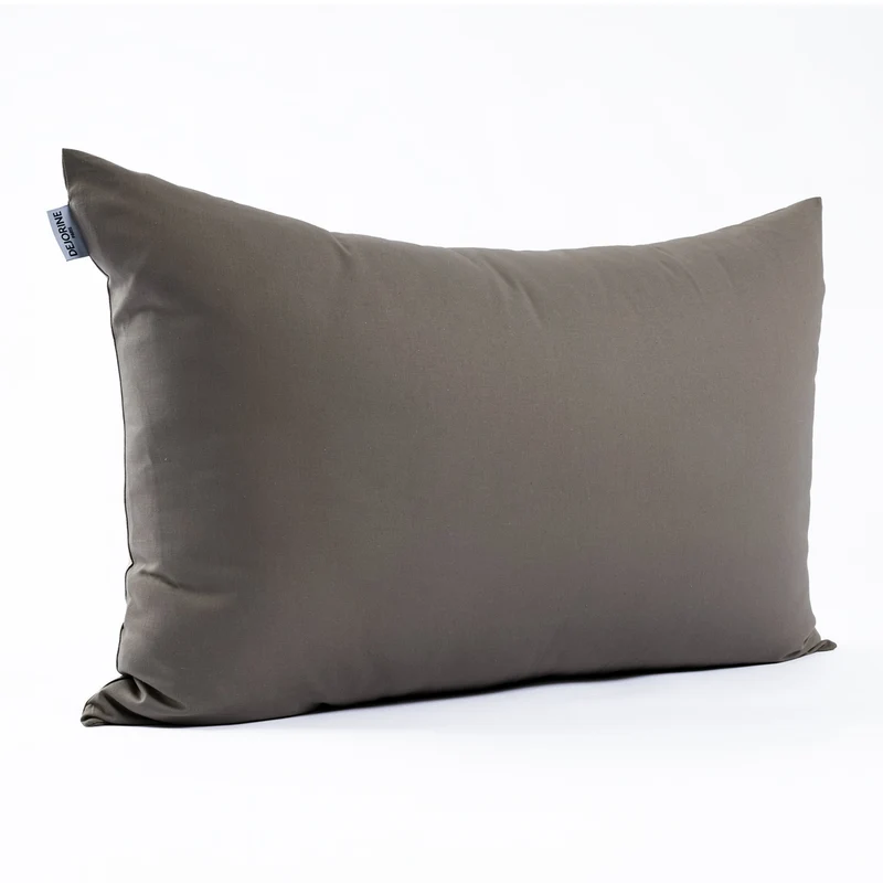 Housse de coussin unie en Coton - Marron