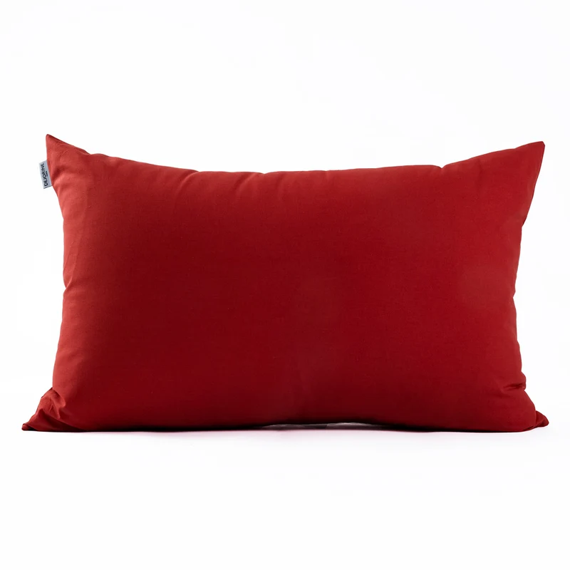 Housse de coussin unie en Coton - Rouge