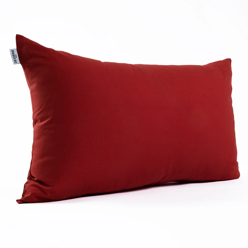 Housse de coussin unie en Coton - Rouge
