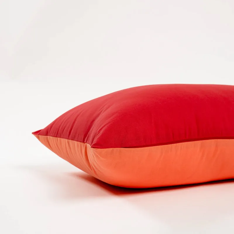 Housse de coussin Duo Rouge et Orange